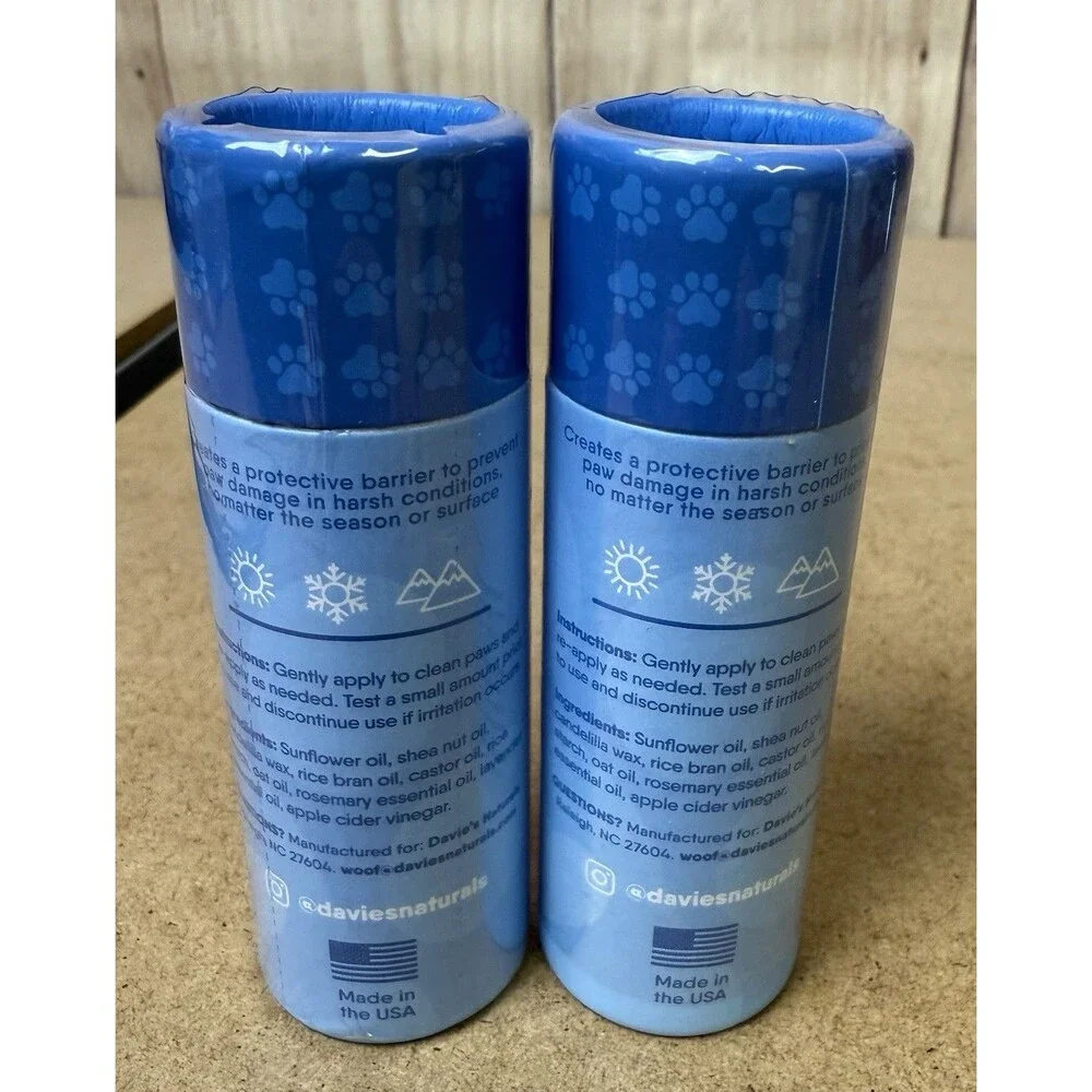 2x Davies Paw Protect Dog Nose & Paw Balm All-Season Lick Safe Protect & Hydrate